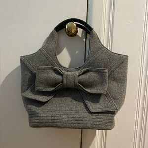 Kate Spade gray wool bucket bag